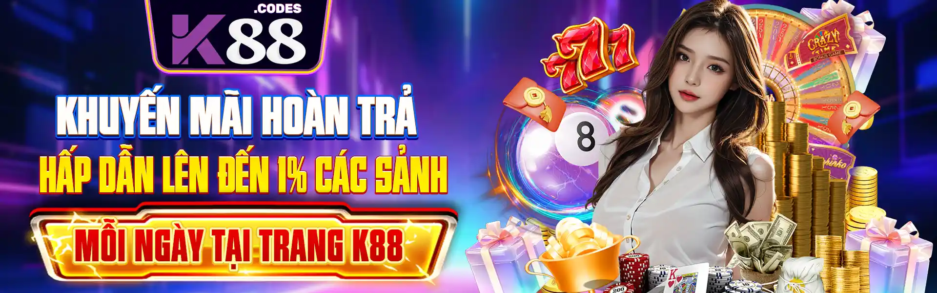 k88 khuyến mãi hoàn trả 1% mỗi ngày